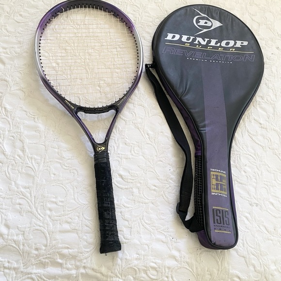 Dunlop Super Revelation ISIS Oversize Tennis Racket 4-3/8 Needs Grip w Cover - Picture 1 of 16